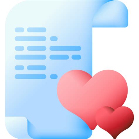 Love letter 3D Color icon