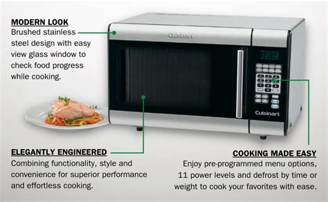 Cuisinart Cmw Cubic Foot Stainless Steel Microwave Oven Brushed