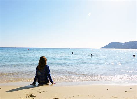 A Colorful Floral Bikini On The Beaches Of Mykonos Greece