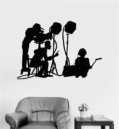 Vinyl Wall Decal Film Crew Movie Cinema Art Filming Room Decal Unique