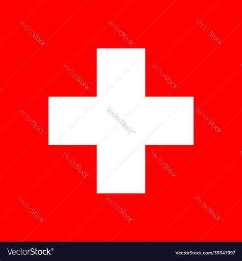 National flag of switzerland original size Vector Image