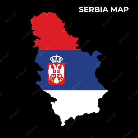 Premium Vector | Serbia national flag map design illustration of serbia ...