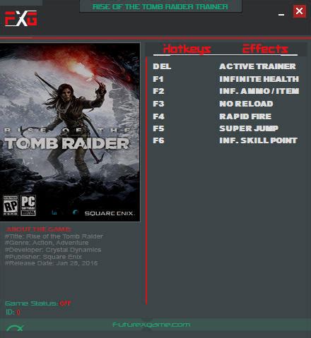 Rise Of The Tomb Raider Trainer Update Futurex