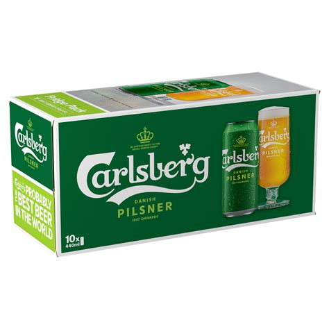 Carlsberg Danish Pilsner Lager Beer 10 X 440ml Can Beer Iceland Foods