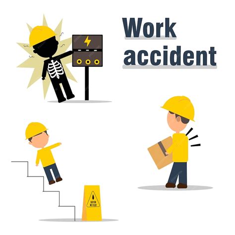 Premium Vector | Work accident vector illustration engineer