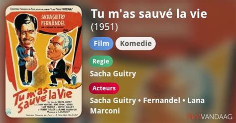 Tu Mas Sauvé La Vie Film 1951 Filmvandaagnl