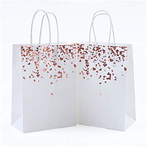 Cooraby 18 Pieces Paper Bags Bronzing Kraft Bag Hen Party Bags Bride