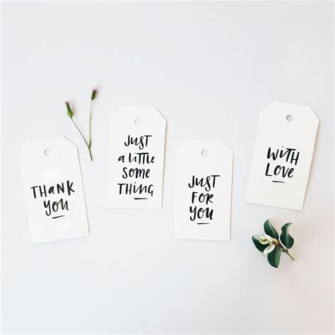 Thank You T Tag Set Of 5 Just A Little Thank You Paper Etsy