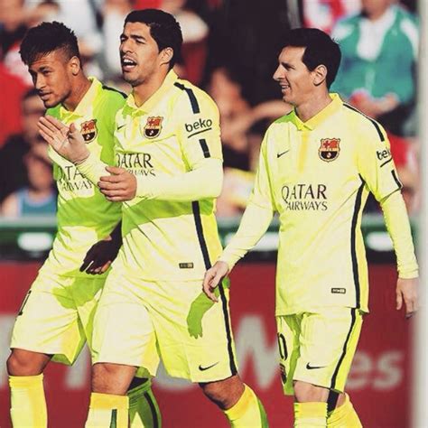 Neymar Suarez Messi Barcelona Trio Visca Bar A Messi Neymar