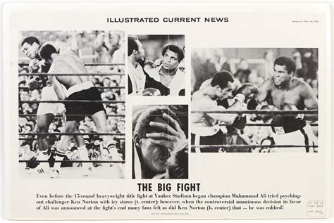 Lot Detail 1976 Muhammad Ali Vs Ken Norton The Big Fight 13 X 19