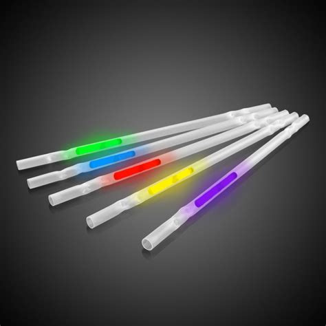 Glow Motion Straws 9 Variety Of Colors Glow Light Up Novelties