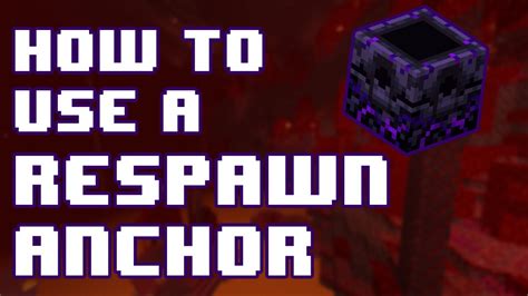 How To Craft And Use RESPAWN ANCHOR Minecraft Survival Tips YouTube