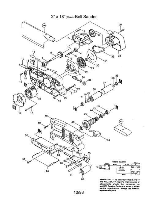 Makita Belt Sander Parts List | Reviewmotors.co