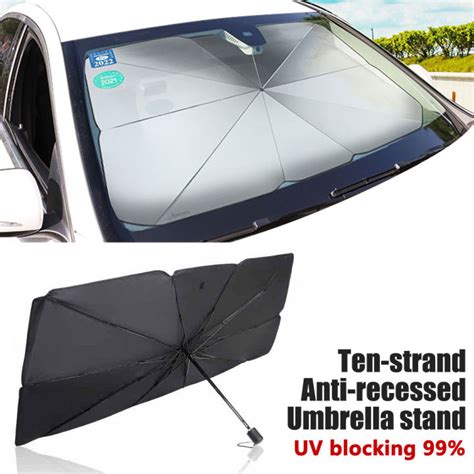 Car Windshield Sun Shade UV Rays And Heat Sun Visor Protector Foldable