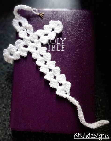 Bible book marker I made for my mother. : r/crochet