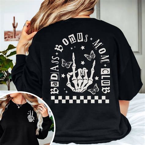 Badass Bonus Mom Sweatshirt Bonus Mom Sweater Stepmom Sweatshirt