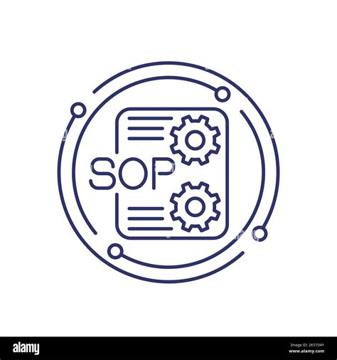 Sop Icon Standard Operating Procedure Line Vector Stock Vector Image