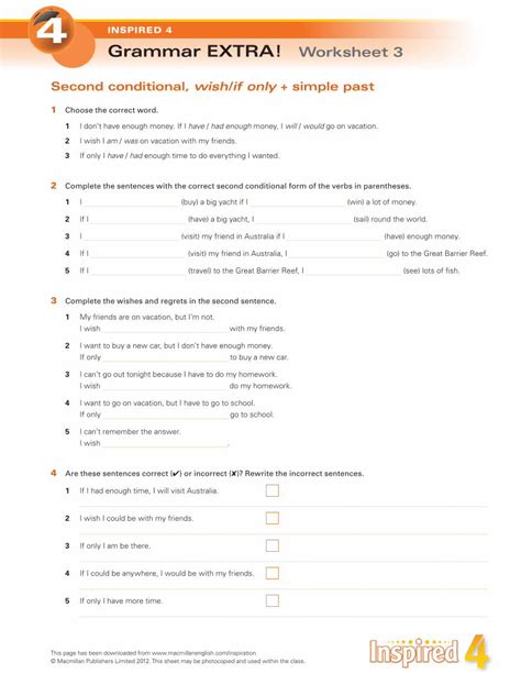 Pdf Inspired Grammar Extra Worksheet Inspiration Grammar