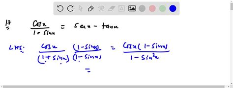 SOLVED For Exercises 7 14 Verify The Identity Sinx Tan 2 X Sinx