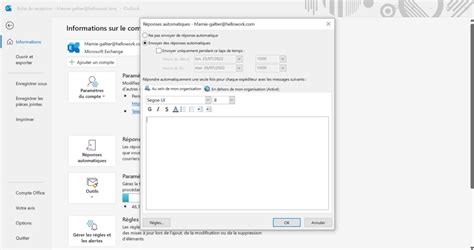 Comment Param Trer Un Message Dabsence Sur Outlook