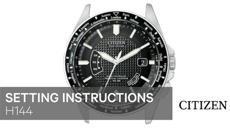 Citizen Watch Setting Instruction H Youtube