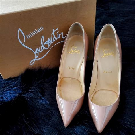 Christian Louboutin Nude Stilettos Pigalle Follies Gem