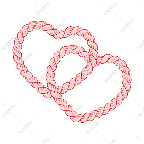 Overlap Vector Png Images Vector Illustration Of Overlapped Red Rope