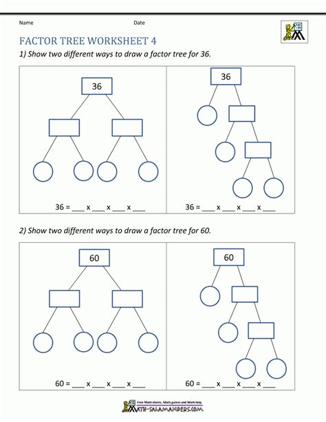 7th Grade How To Prime Factorization Worksheets Free Printables