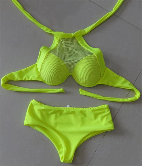 2017 Push Up Women Bikini Set Swimwear White Bathing Suit Lace Bra Plus Size High Waist Swimsuit