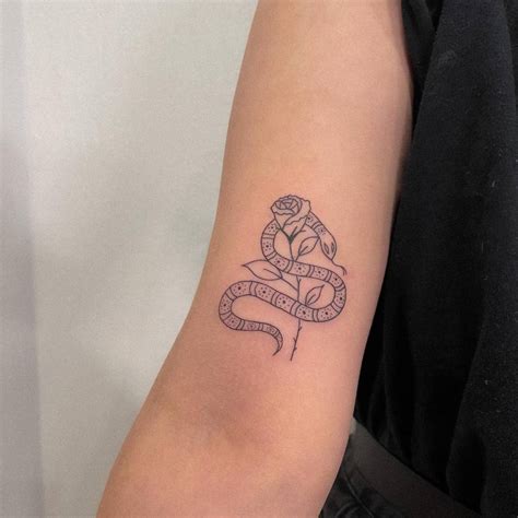 Top 55 Snake With Rose Tattoo In Cdgdbentre