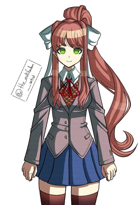 Monika Danganronpa Sprite Edit Doki Doki Literature Club Amino