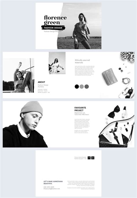 Minimalist Fashion Design Portfolio Template | Fashion design portfolio ...