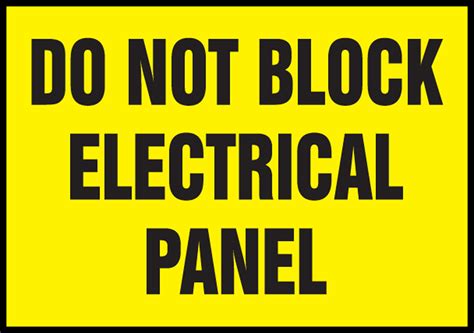 Do Not Block Electrical Panel Electrical Safety Labels LELC903