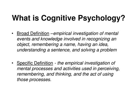 Ppt What Is Cognitive Psychology Powerpoint Presentation Free