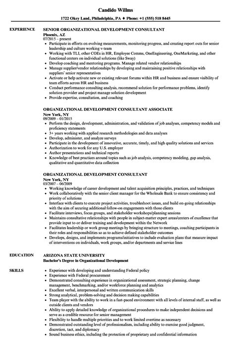 Organizational Development Consultant Resume Samples Velvet Jobs