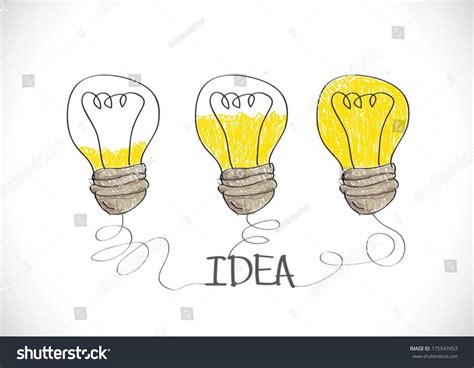 idea concept light bulb vector illustration stock vector royalty