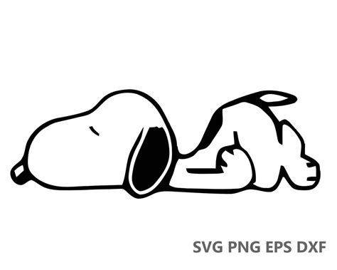 Snoopy Dog Svg Cutting Files Eps Dxf Png Cricut Silhouette Etsy