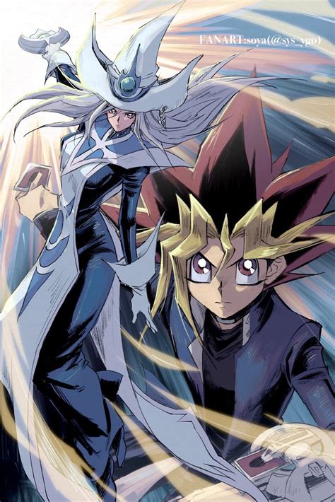 Muto Yugi And Silent Magician Yu Gi Oh Drawn By Soya Sys Ygo