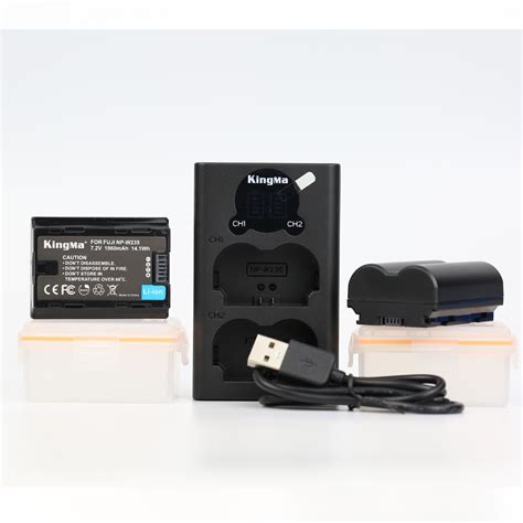 Combo 2 pin 1 sạc KingMa NP W235 cho máy ảnh Fujifilm XT4 Shopee