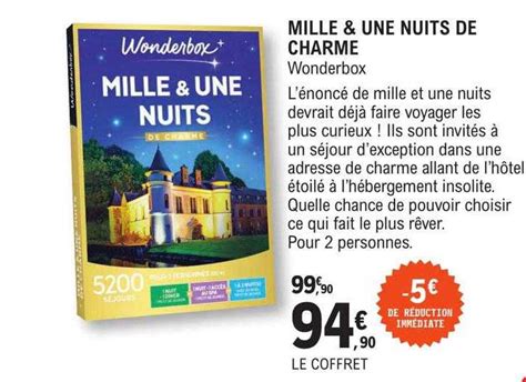 Promo Mille Une Nuits De Charme Wonderbox Chez E Leclerc ICatalogue Fr