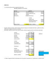 Ejercicios Análisis Estados Financieros 2020 xlsx EJERCICIOS 1 La