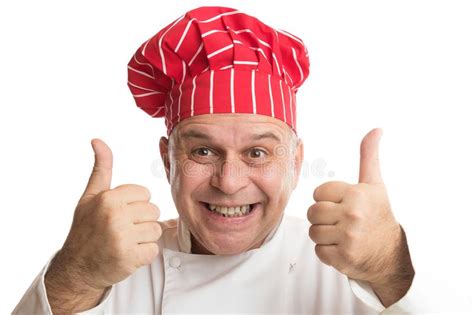 Cozinheiro Chefe O Chap U Vermelho Que Faz Express Es Imagem De