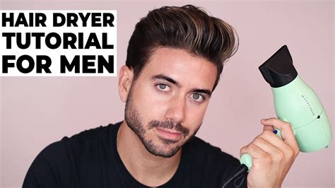 How To Use A Hair Dryer Blow Dryer Mens Hairstyle Tutorial Youtube