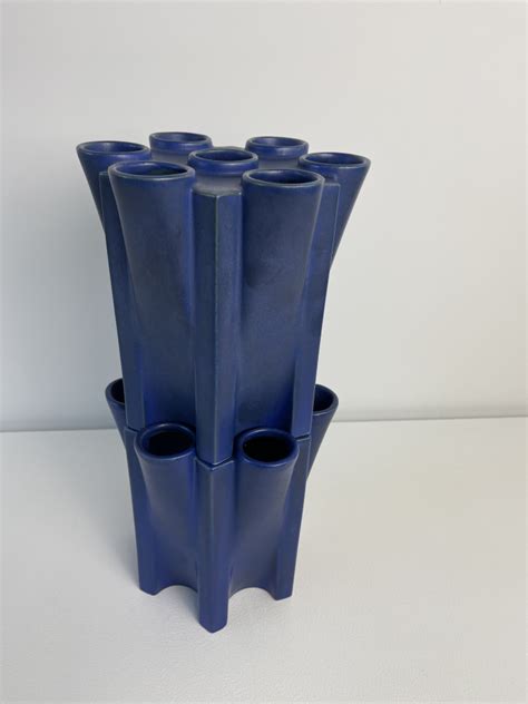 Jan Van Der Vaart Blue Glazed Multiple Tulipetower Design