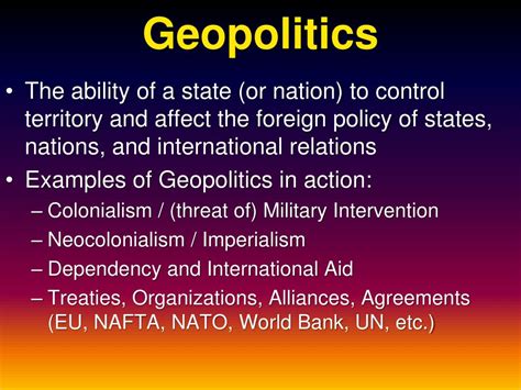 Examples Of Geopolitics