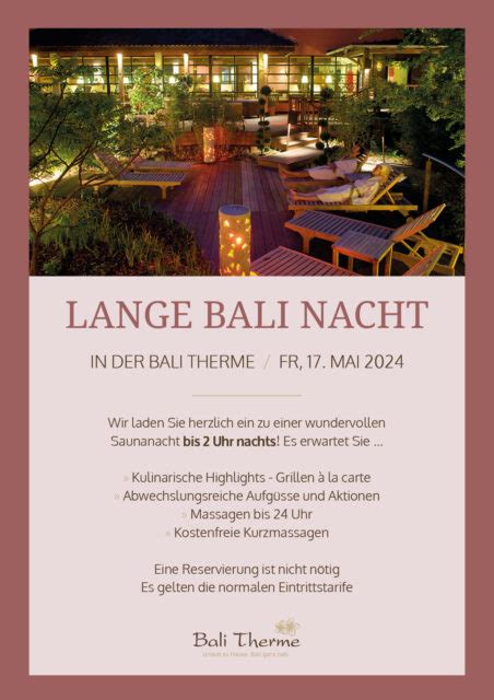 Lange Bali Nacht In Bad Oeynhausen Bali Therme Bad Oeynhausen Sauna