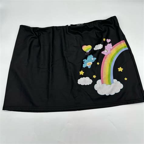 Dolls Kill Skirts Dolls Kill X Care Bears Planet Care Black Faux