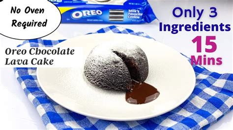 3 Ingredients Oreo Choco Lava Cake In 15mins Easy Oreo Biscuit Cake Without Egg And Oven