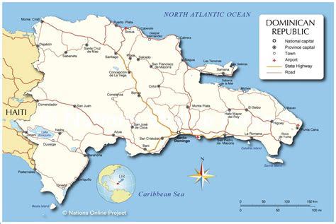 Carte de la République Dominicaine - Voyages - Cartes