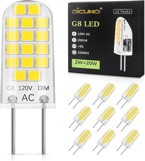 Dicuno G Dimmable Led Light Bulb Daylight White K W Equivalent